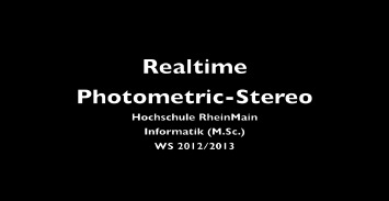Realtime Photometric-Stereo